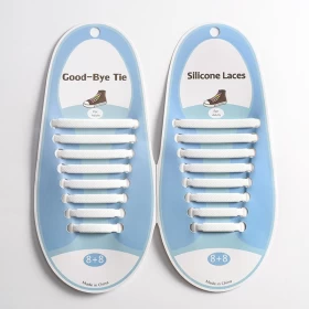No-tie silicone shoelace white