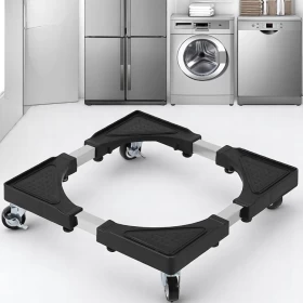 Movable Appliance Stand for Washing Machine & Refrigerator-43to56cm