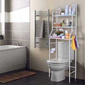 Toilet multi storage shelf rack with 3 tiers-154cm