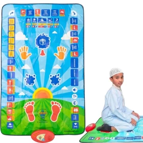 Educational Interactive Prayer Mat with Step Guide for Kids
