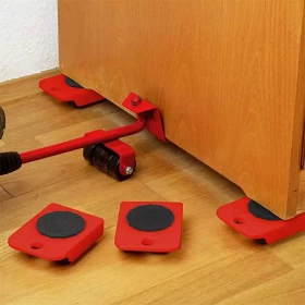 Heavy Furniture Trolley Lift Move Slides Kit 4 Rollers-Up to 150KG