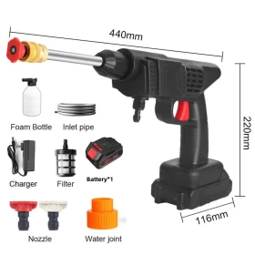 High Pressure 48V Cordless Pressure Car Washer Gun-1 Battery