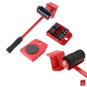Heavy Furniture Trolley Lift Move Slides Kit 4 Rollers-Up to 150KG