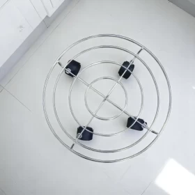 Stainless Steel Gas Cylinder Trolley With 4 Wheels