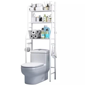 Toilet multi storage shelf rack with 3 tiers-154cm
